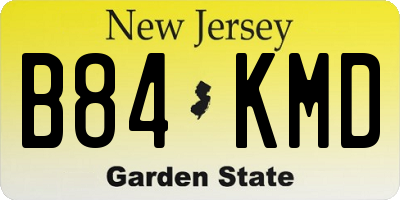 NJ license plate B84KMD