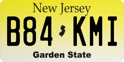 NJ license plate B84KMI