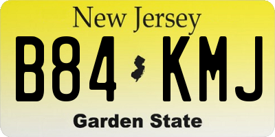 NJ license plate B84KMJ
