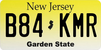 NJ license plate B84KMR