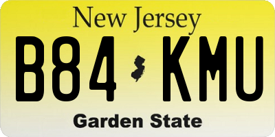 NJ license plate B84KMU