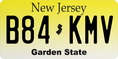 NJ license plate B84KMV