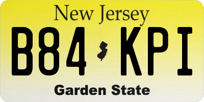 NJ license plate B84KPI