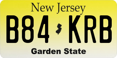 NJ license plate B84KRB