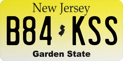 NJ license plate B84KSS