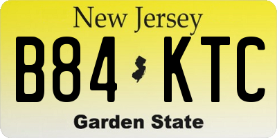 NJ license plate B84KTC