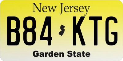 NJ license plate B84KTG
