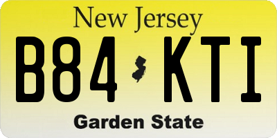 NJ license plate B84KTI