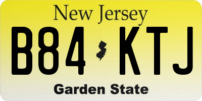 NJ license plate B84KTJ