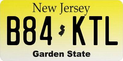 NJ license plate B84KTL