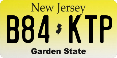 NJ license plate B84KTP