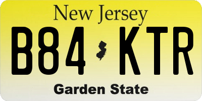 NJ license plate B84KTR