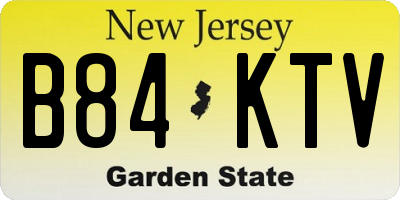 NJ license plate B84KTV