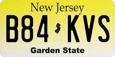 NJ license plate B84KVS