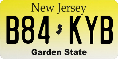 NJ license plate B84KYB