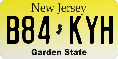 NJ license plate B84KYH