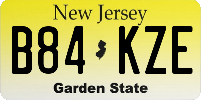 NJ license plate B84KZE