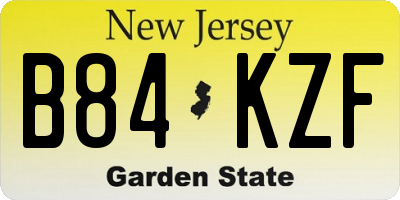 NJ license plate B84KZF