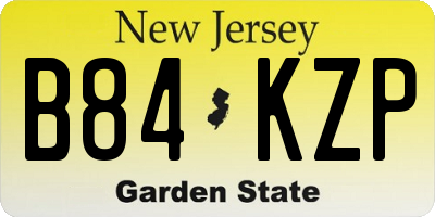 NJ license plate B84KZP