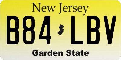 NJ license plate B84LBV