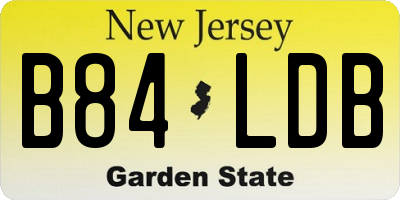NJ license plate B84LDB