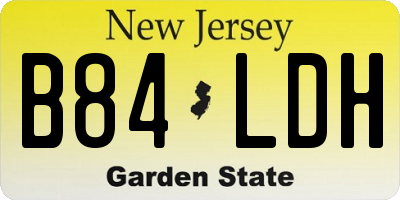 NJ license plate B84LDH