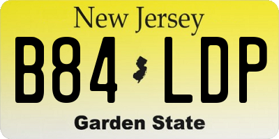 NJ license plate B84LDP