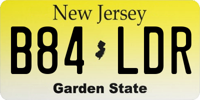 NJ license plate B84LDR
