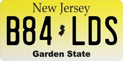 NJ license plate B84LDS