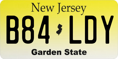 NJ license plate B84LDY