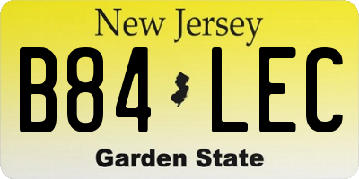 NJ license plate B84LEC