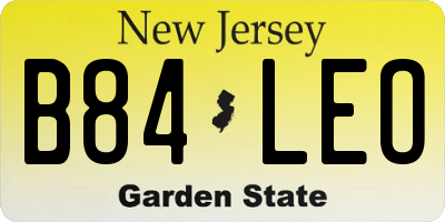 NJ license plate B84LEO