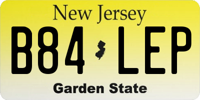 NJ license plate B84LEP