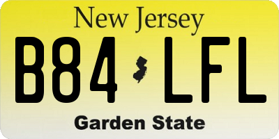 NJ license plate B84LFL