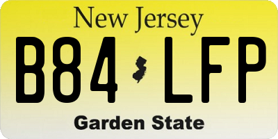 NJ license plate B84LFP