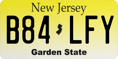 NJ license plate B84LFY