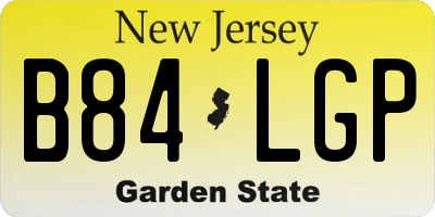 NJ license plate B84LGP
