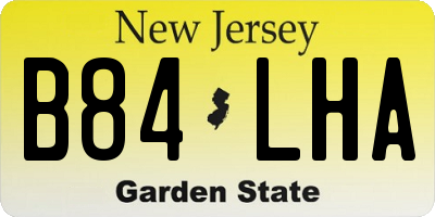 NJ license plate B84LHA