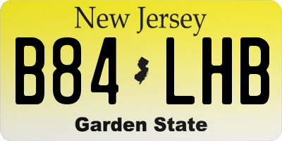 NJ license plate B84LHB