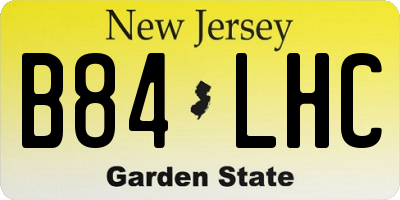 NJ license plate B84LHC