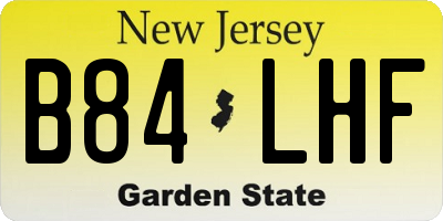 NJ license plate B84LHF