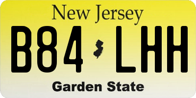 NJ license plate B84LHH