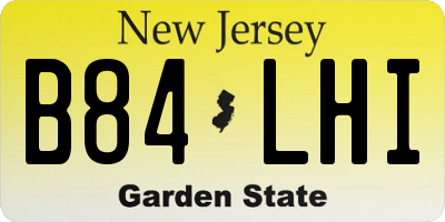 NJ license plate B84LHI