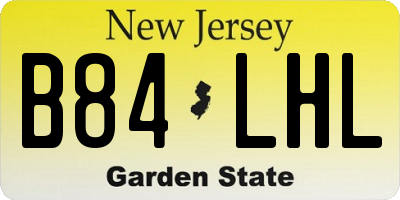 NJ license plate B84LHL