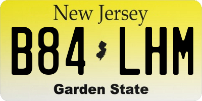 NJ license plate B84LHM