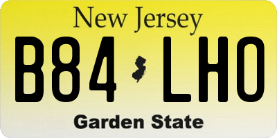 NJ license plate B84LHO