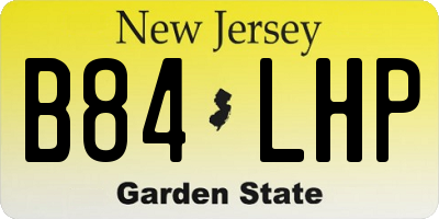 NJ license plate B84LHP