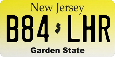 NJ license plate B84LHR