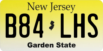 NJ license plate B84LHS
