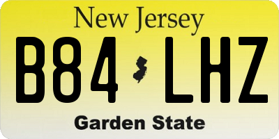 NJ license plate B84LHZ